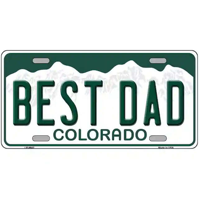 Best Dad Colorado Metal Sign