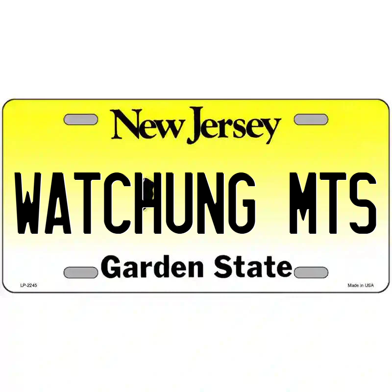 Watchung Mountains New Jersey Metal Sign