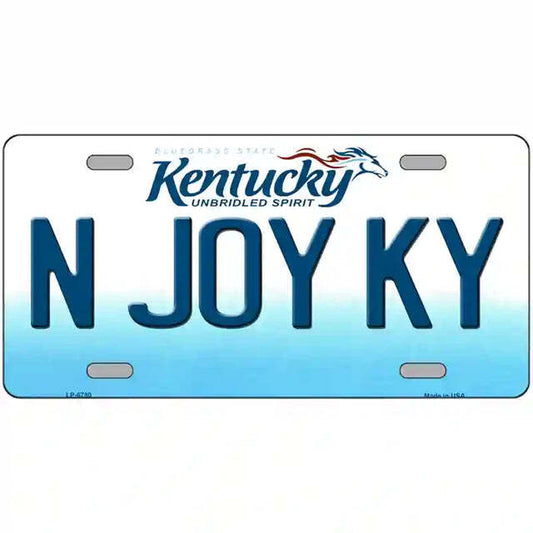 N Joy KY Kentucky Metal Sign