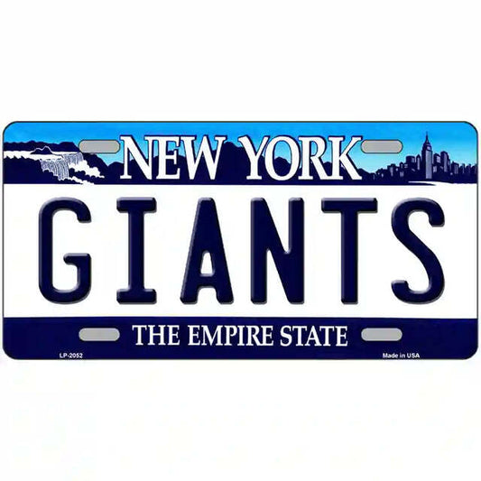 Giants New York Blue Metal Sign