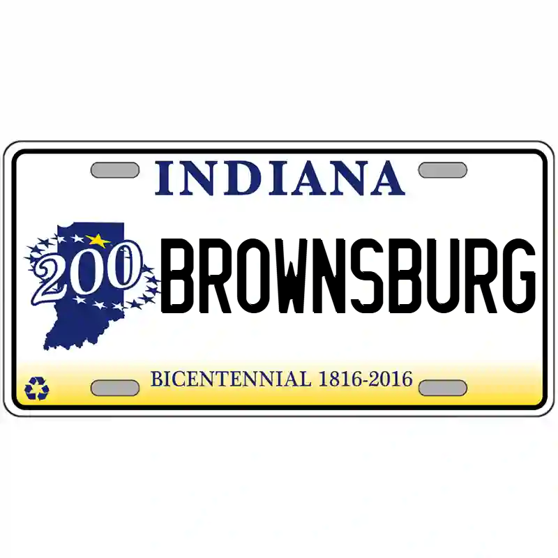 Brownsburg Indiana Bicentennial Metal Sign