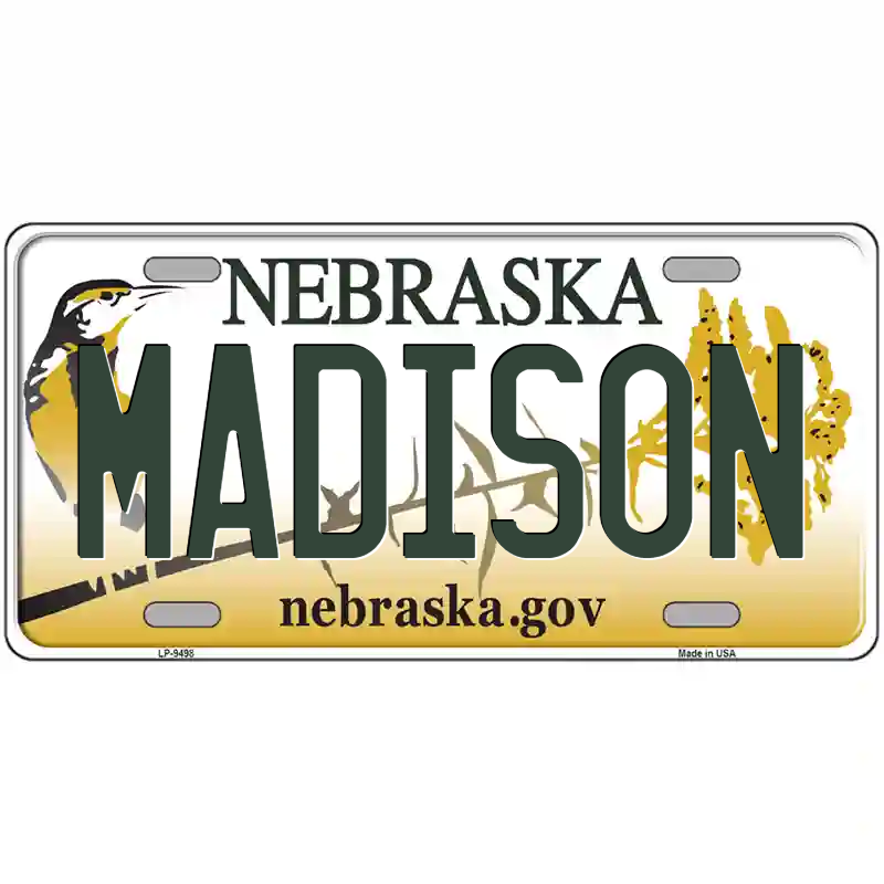 Madison Nebraska Metal Sign