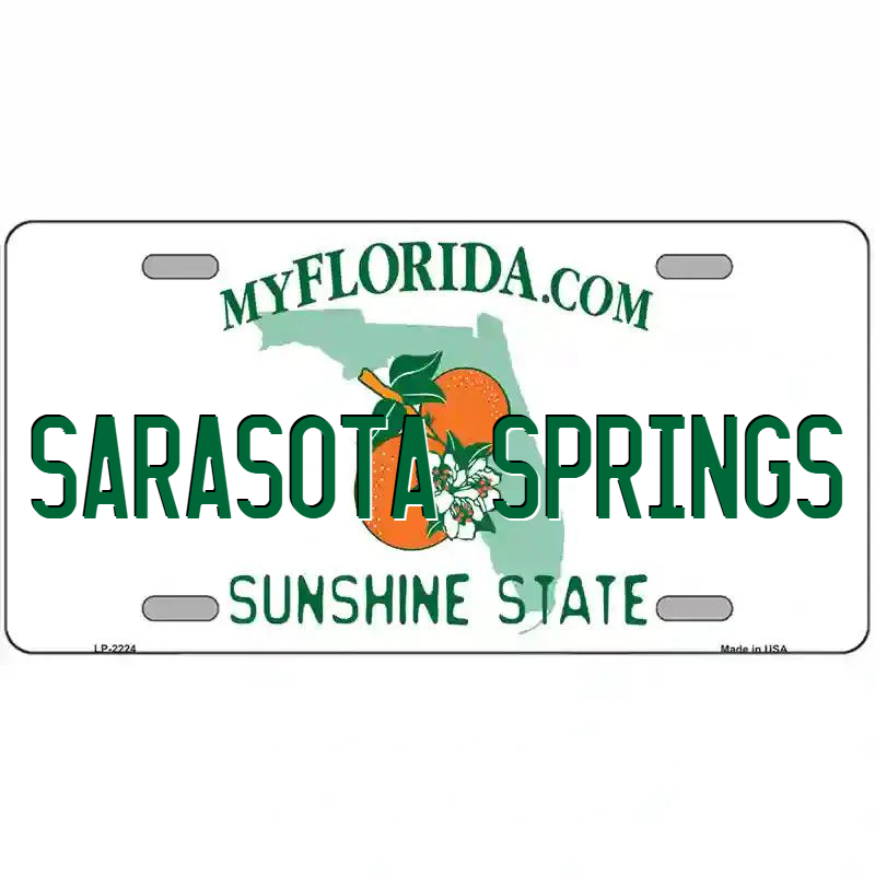 Sarasota Springs Florida Metal Sign