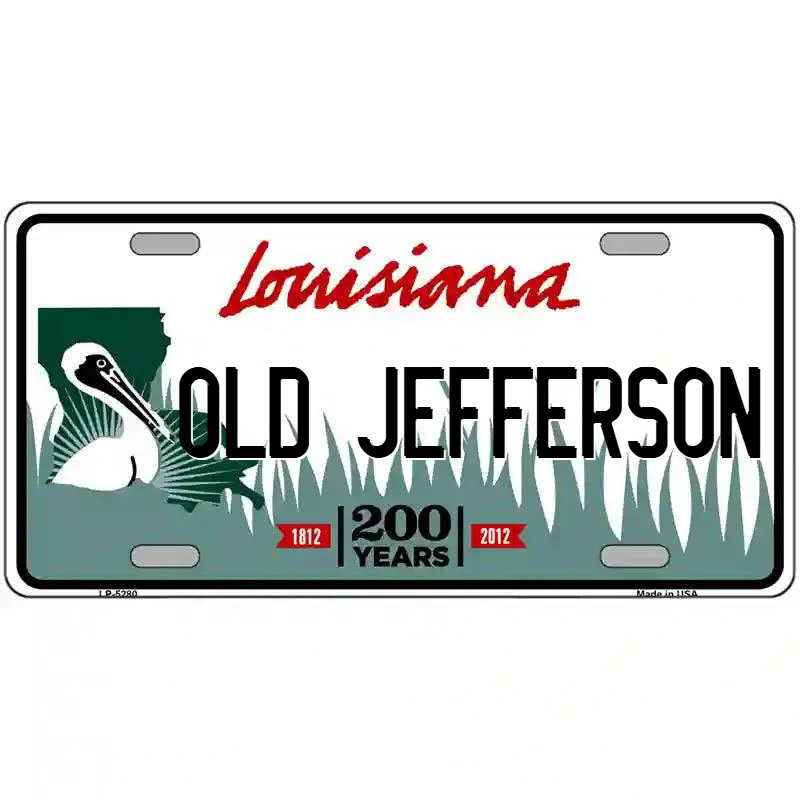 Old Jefferson Louisiana Metal Sign