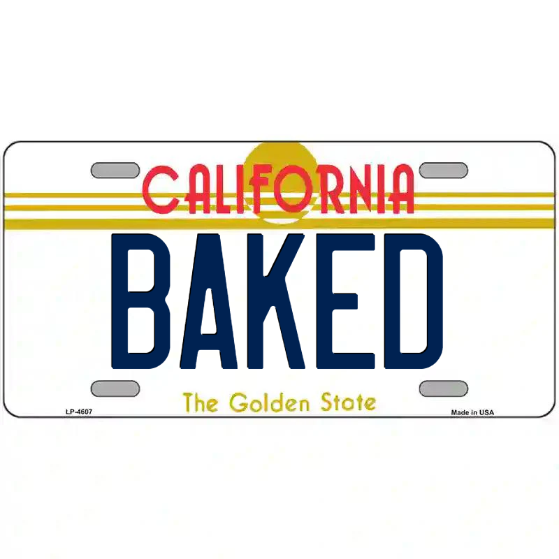 Baked California Metal Sign