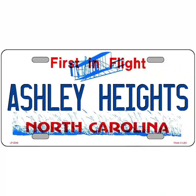 Ashley Heights North Carolina Metal Sign