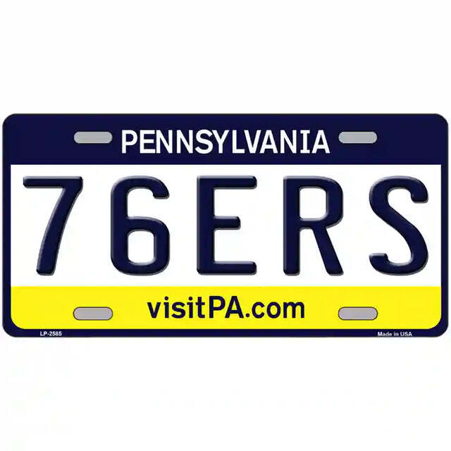 76ers Pennsylvania Metal Sign