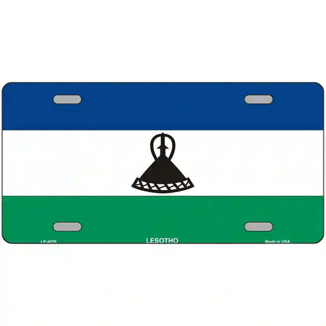 Lesotho Flag Metal Sign