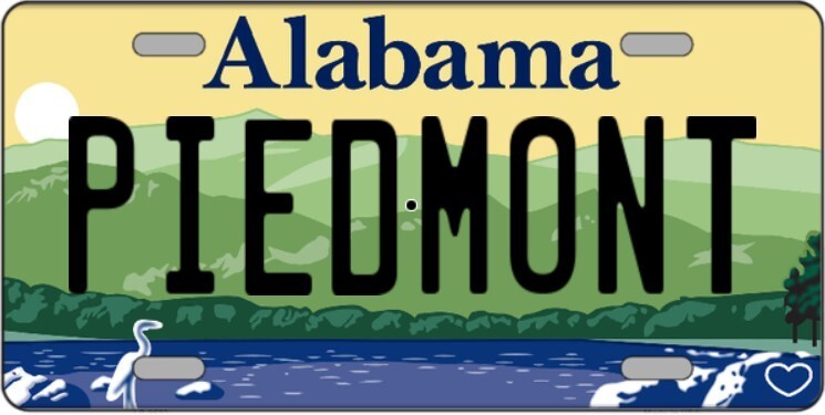 Piedmont Alabama Metal Sign