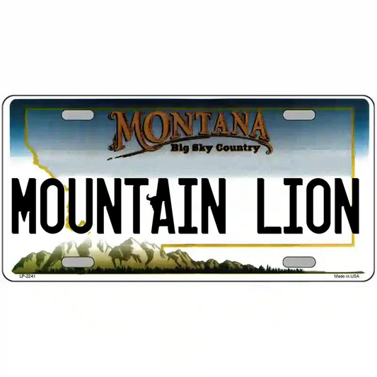 Mountain Lion Montana Metal Sign