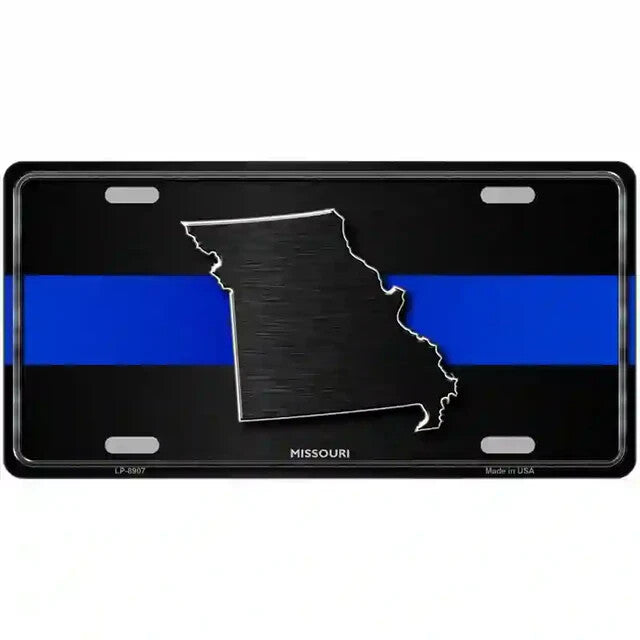Missouri Thin Blue Line Metal Sign