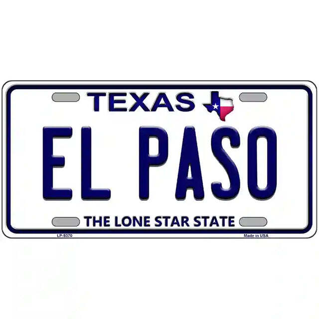 El Paso Texas Metal Sign