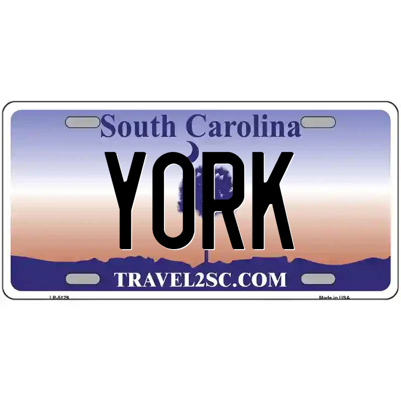 York South Carolina Metal Sign