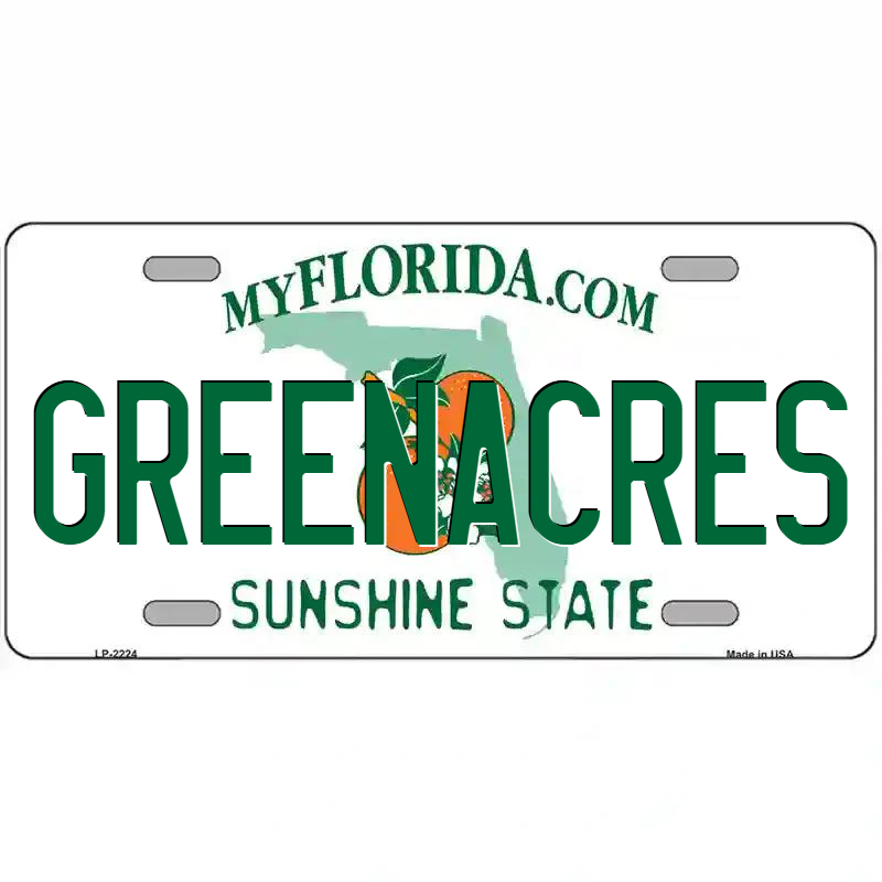 Greenacres Florida Metal Sign