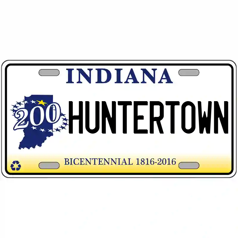 Huntertown Indiana Bicentennial Metal Sign