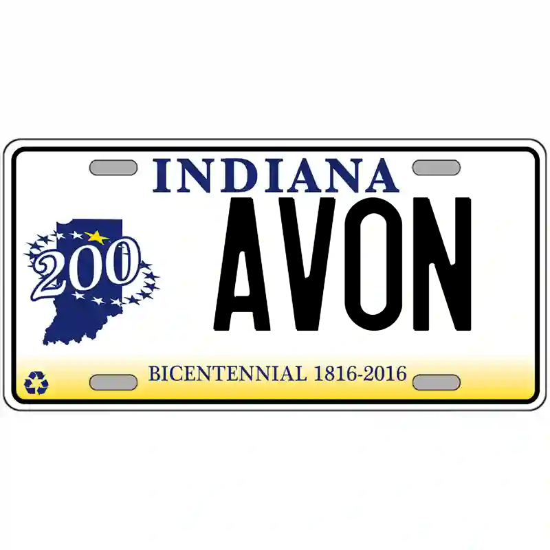 Avon Indiana Bicentennial Metal Sign
