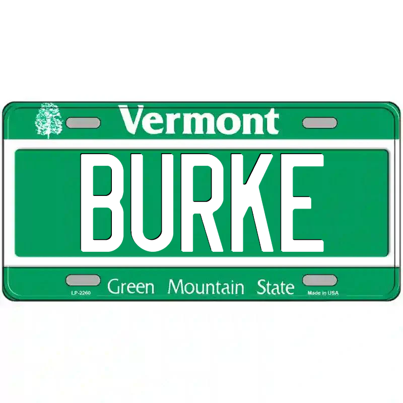 Burke Vermont Metal Sign