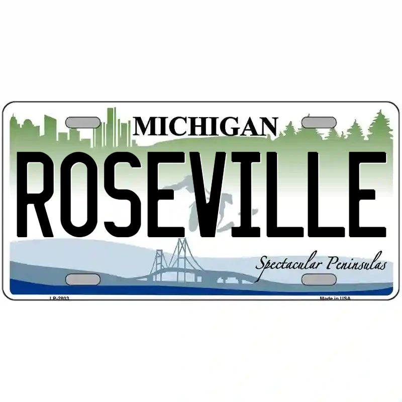 Roseville Michigan Metal Sign