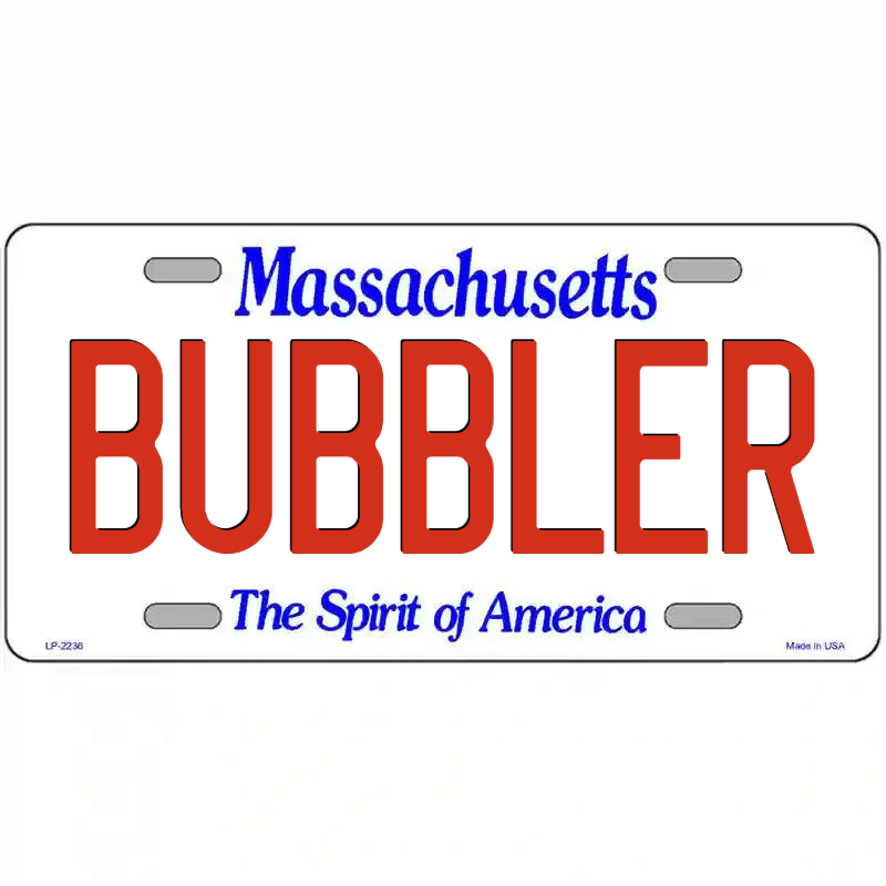 Bubbler Massachusetts Metal Sign