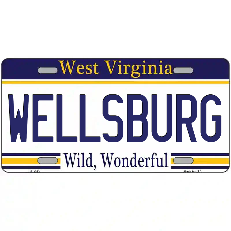 Wellsburg West Virginia Metal Sign