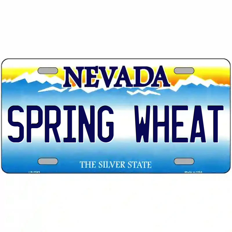 Spring Wheat Nevada Metal Sign