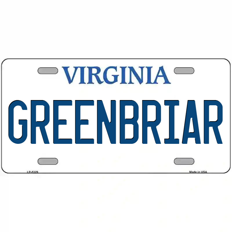 Greenbriar Virginia Metal Sign