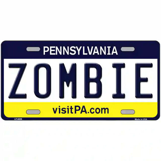 Zombie Pennsylvania Metal Sign