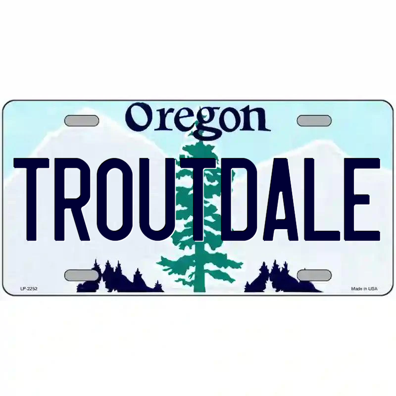 Troutdale Oregon Metal Sign