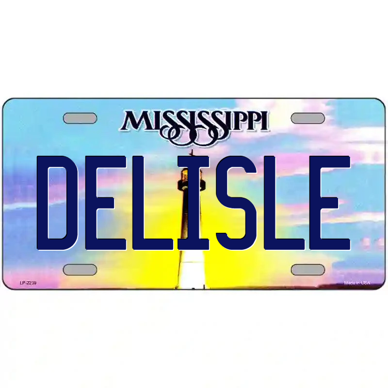 DeLisle Mississippi Metal Sign