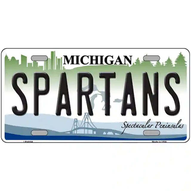 Spartans Michigan Metal Sign