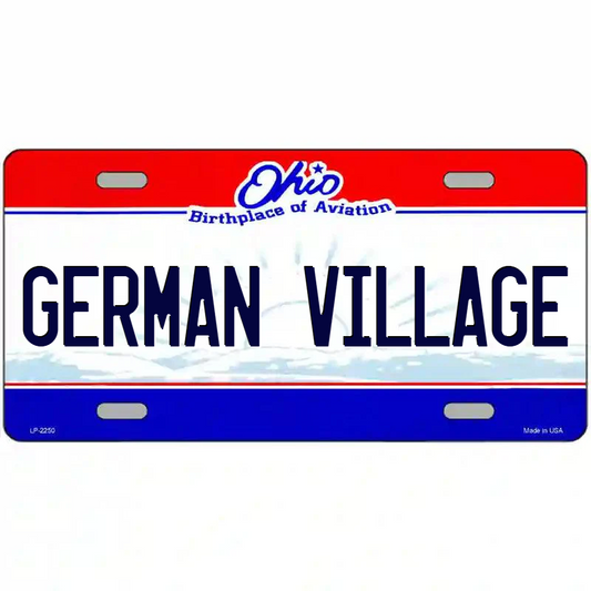 German Village Ohio Metal Sign