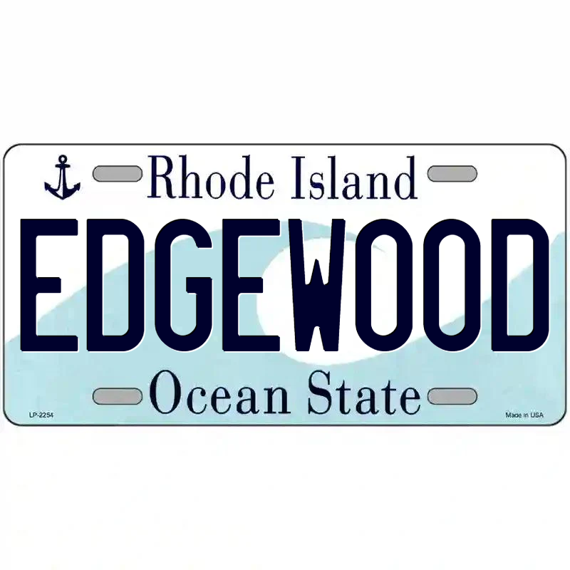Edgewood Rhode Island Metal Sign