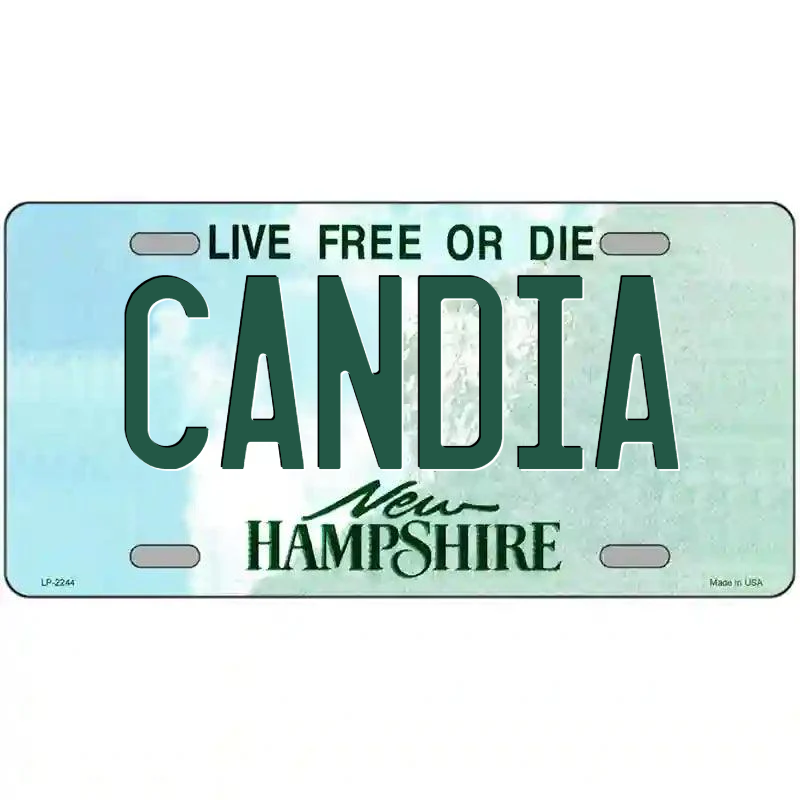 Candia New Hampshire Metal Sign
