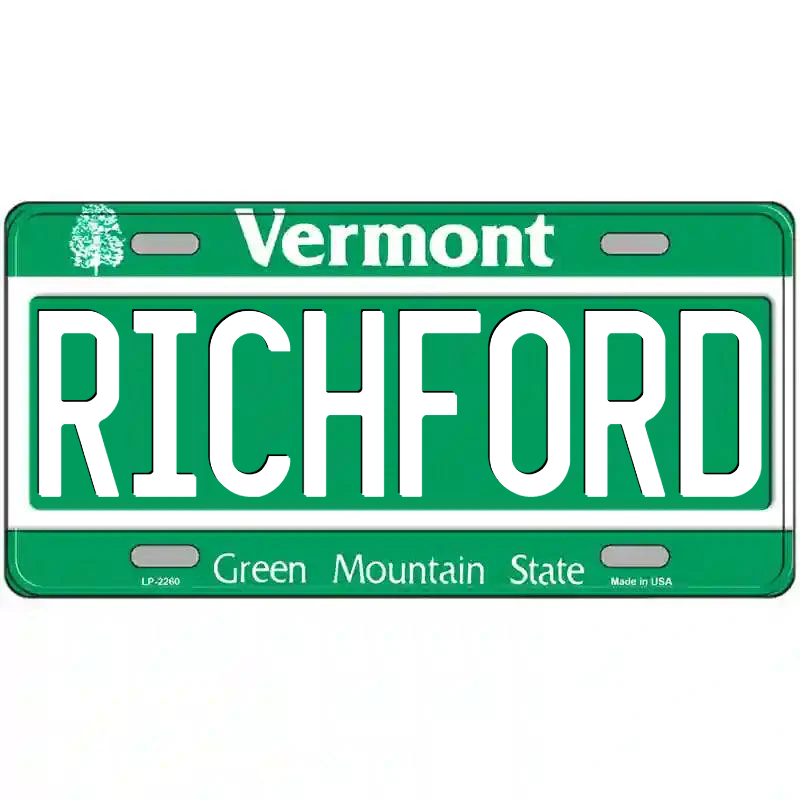 Richford Vermont Metal Sign