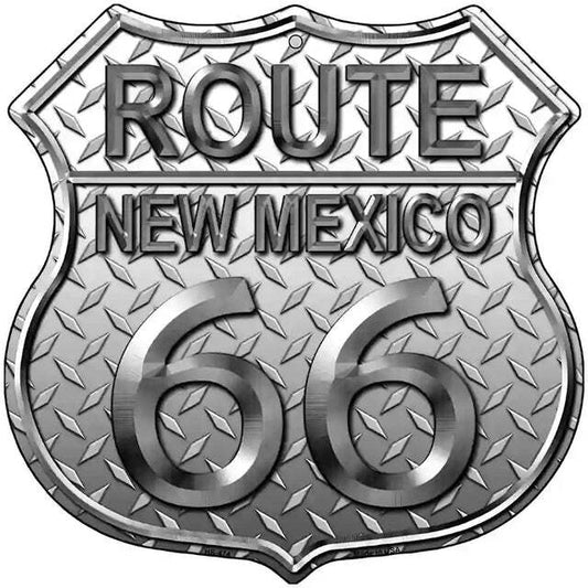 New Mexico Route 66 Diamond Look Highway Shield Metal Sign
