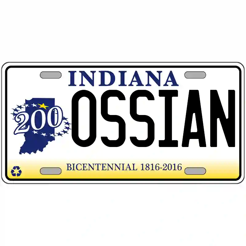 Ossian Indiana Bicentennial Metal Sign