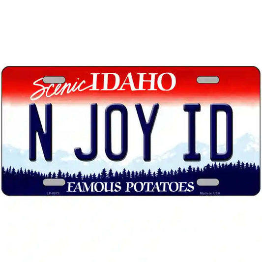 N Joy ID Idaho Metal Sign