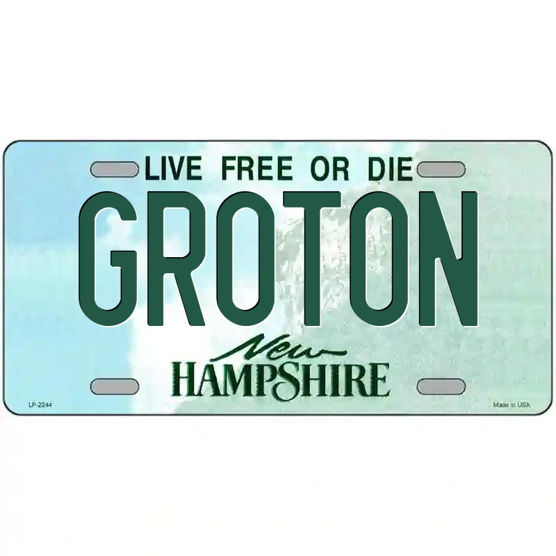 Groton New Hampshire Metal Sign