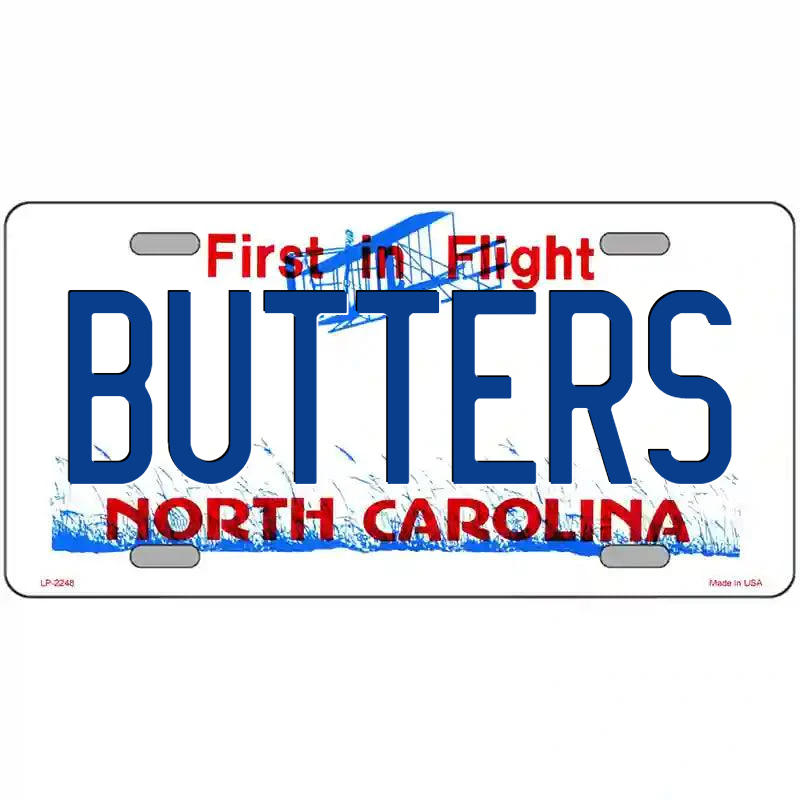 Butters North Carolina Metal Sign