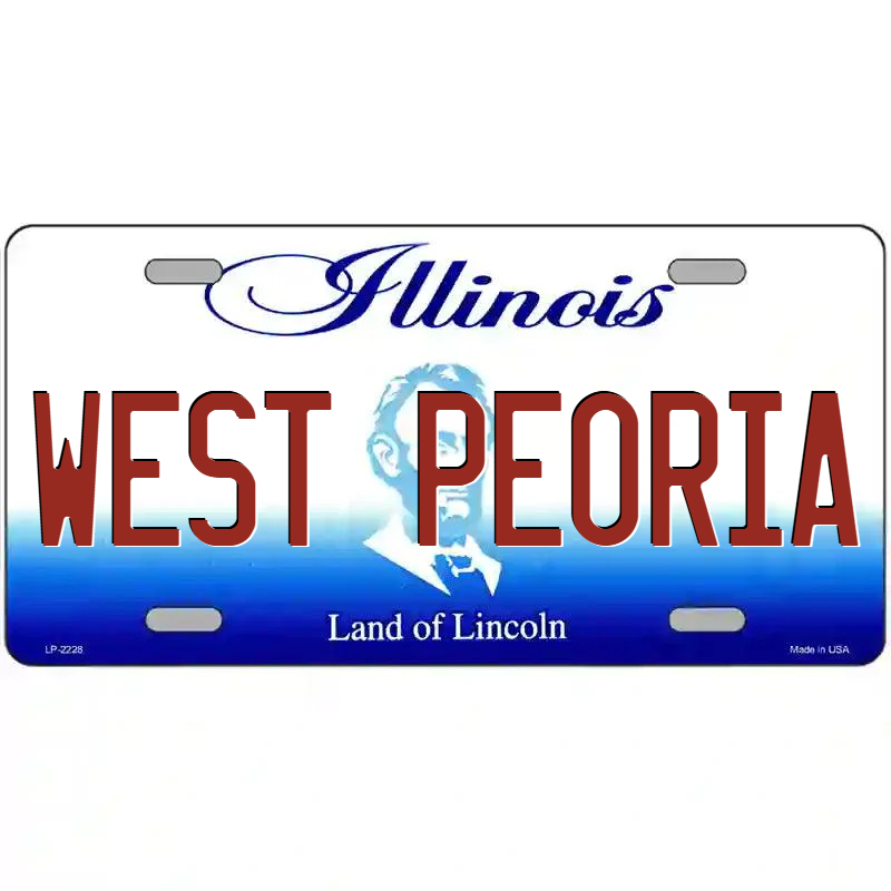 West Peoria Illinois Metal Sign