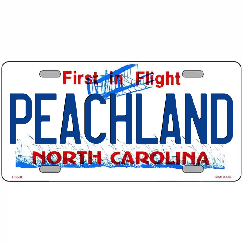Peachland North Carolina Metal Sign