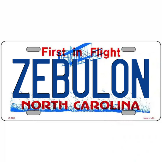 Zebulon North Carolina Metal Sign