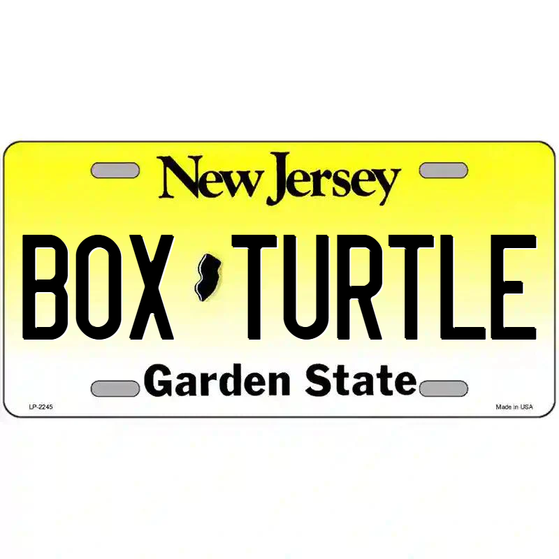 Box Turtle New Jersey Metal Sign