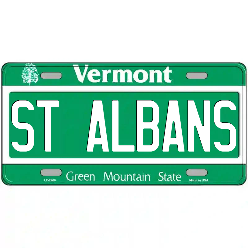 St Albans Vermont Metal Sign