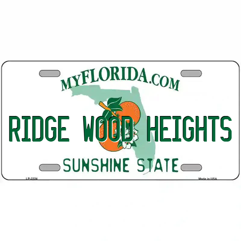Ride Wood Heights Florida Metal Sign