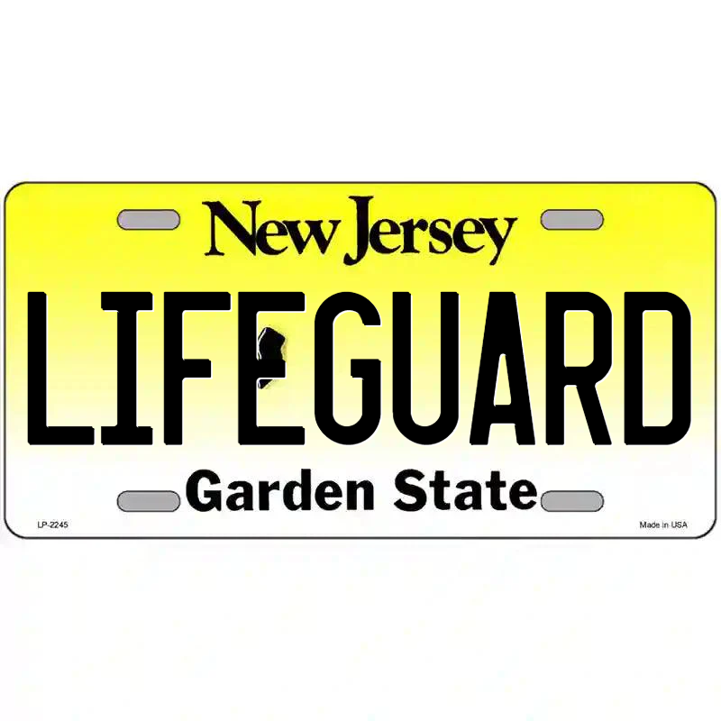 Lifeguard New Jersey Metal Sign