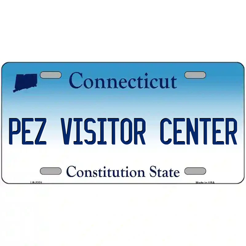 Pez Visitor Center Connecticut Metal Sign