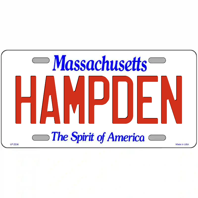 Hampden Massachusetts Metal Sign