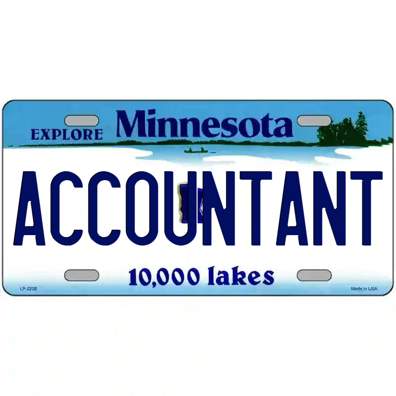 Accountant Minnesota Metal Sign