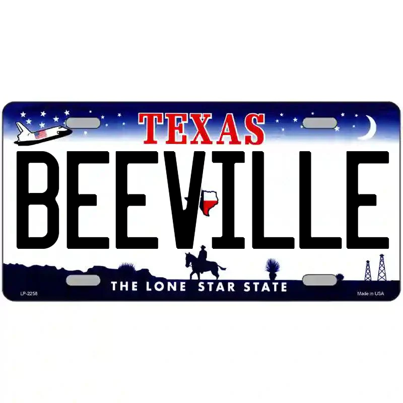 Beeville Texas Metal Sign
